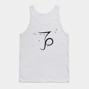 Capricorn - Zodiac Sign Symbol and Constellation Tank Top